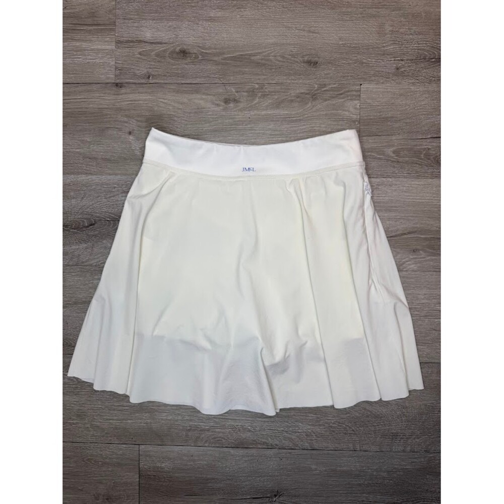 White Athletic Tennis Skort Skirt Hidden Zip Pockets Built In Shorts XS - Picture 4 of 6
